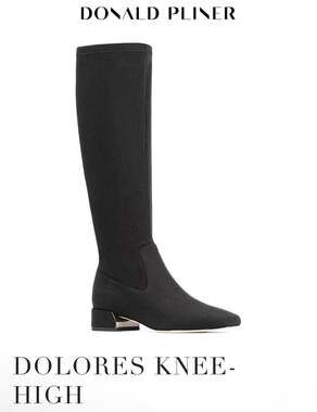 DONALD PLINER DoloresKnee High Black New Size 7.5